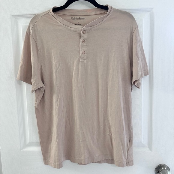 Christian Lacroix Tan Short Sleeve Tee - Picture 1 of 4